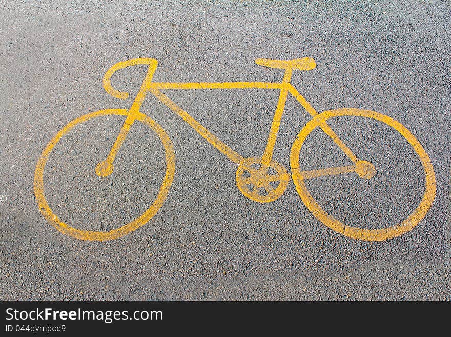 Bike way symbol , the sign for bicycle