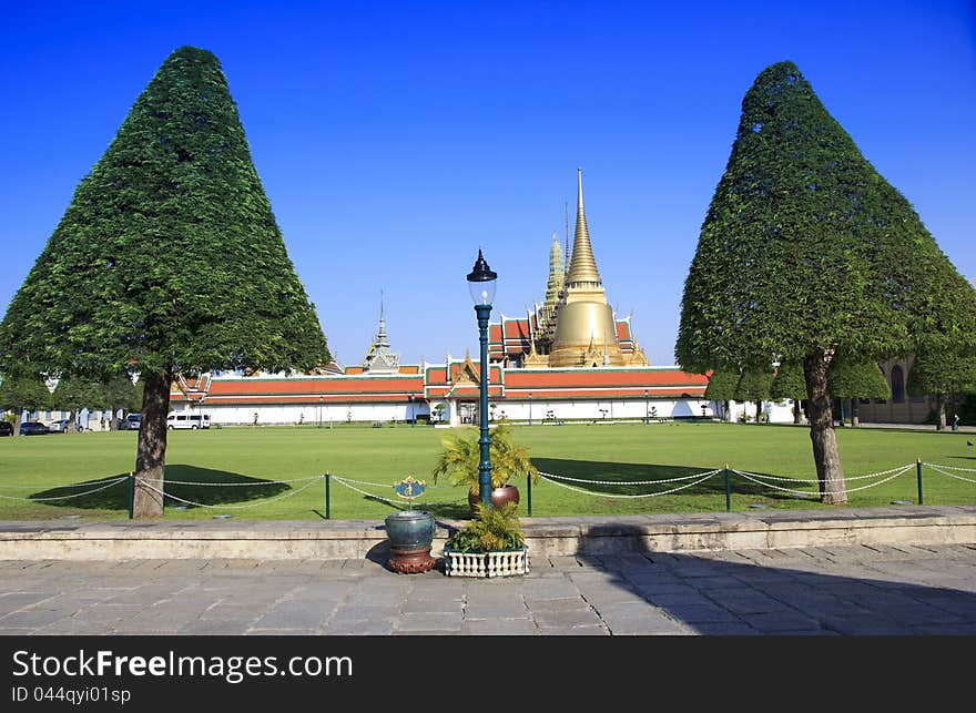 Thai temple in Grand Palace, Bangkok, Thailand. Thai temple in Grand Palace, Bangkok, Thailand.