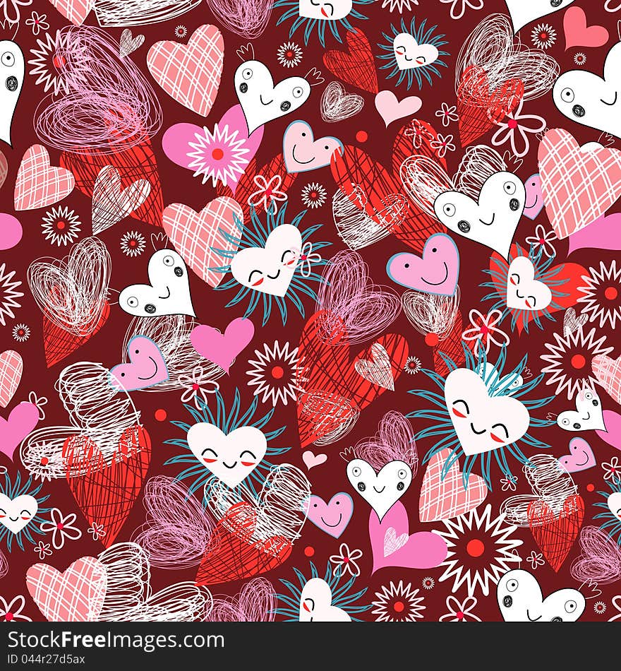 Pattern of hearts