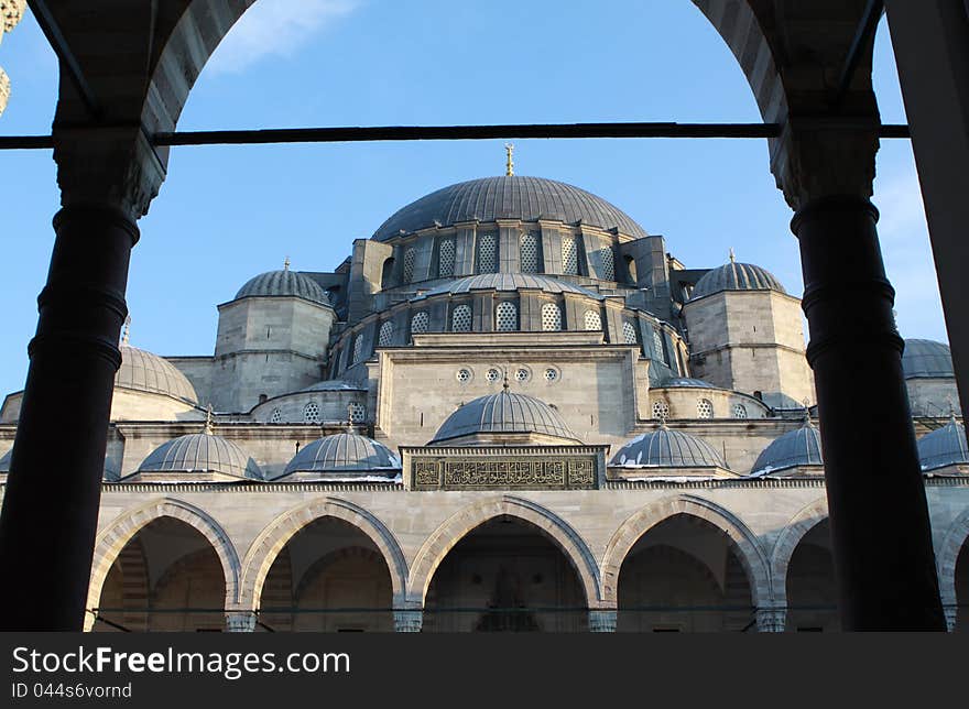 View of Suleymaniye Mosque in istanbul, Turkey. View of Suleymaniye Mosque in istanbul, Turkey.