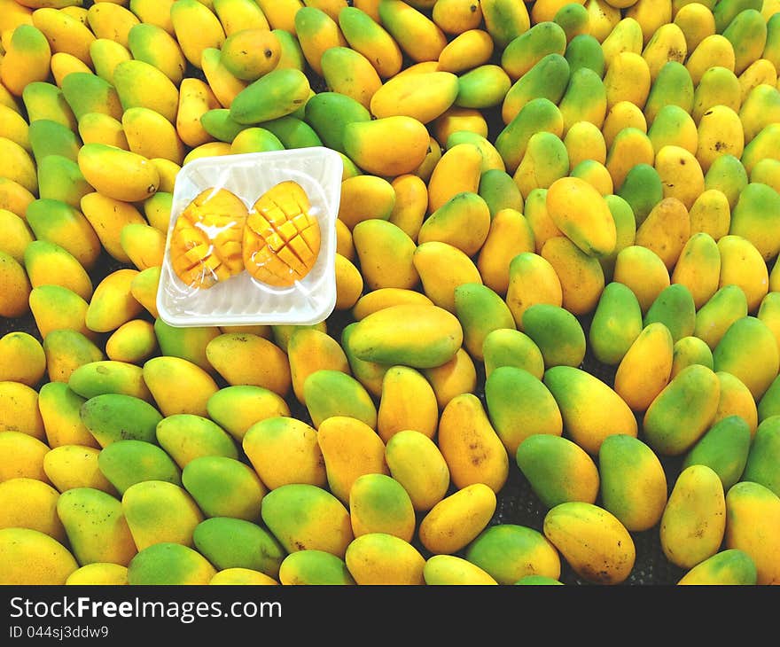 Mangoes in the super market in Guangzhou, China