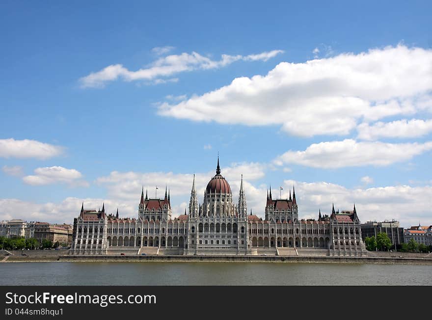 The parliament building in Budapest, Hungary