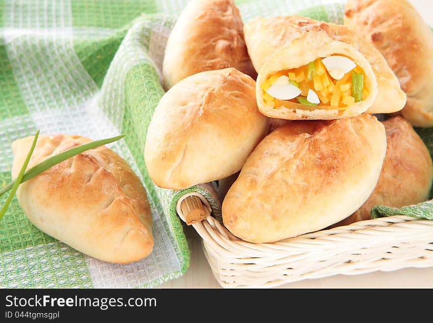 Baked Patties With Turnip, Egg And Green Onions