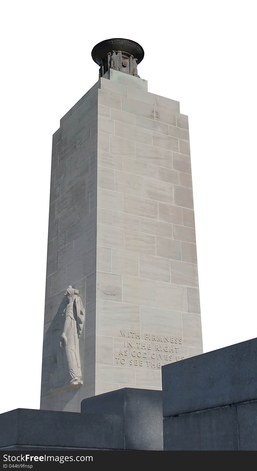 Isolated eternal light peace monument at gettysburg