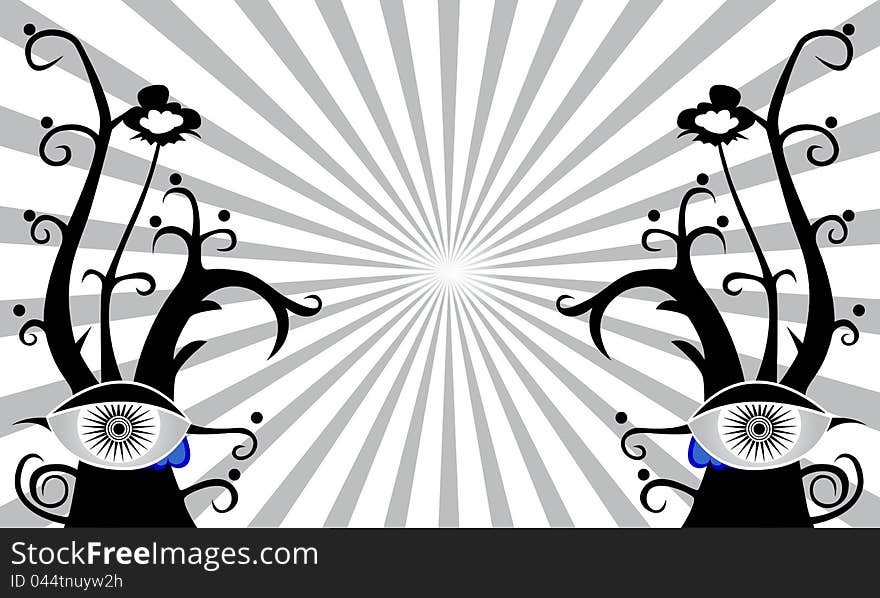 Vector illustration. Abstract black and white background. Vector illustration. Abstract black and white background