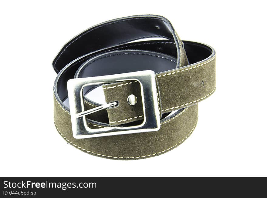 Brown leather belt