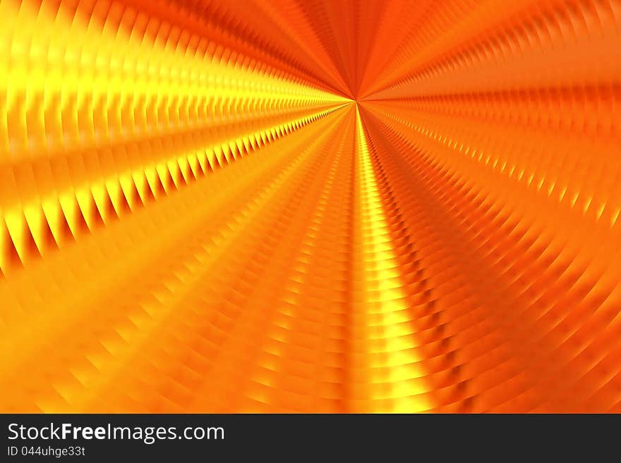 An Orange background abstract spiral