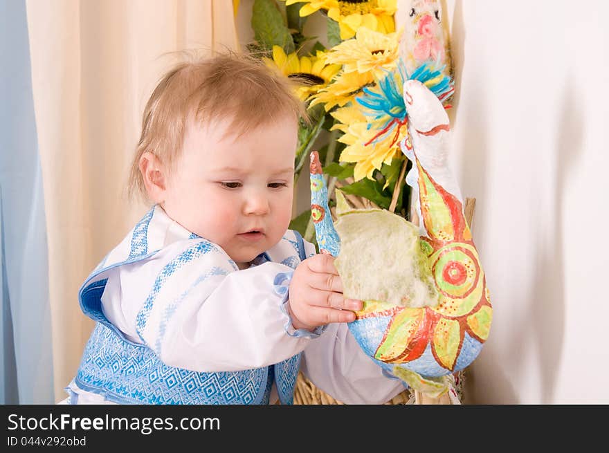 Children In The Ukrainian National Costume