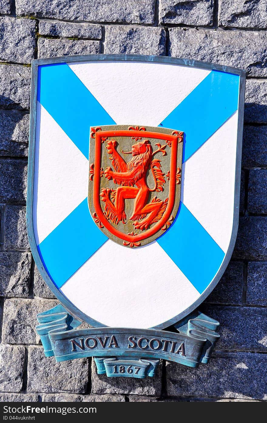 The Canadian province of Nova Scotia coat of arms.