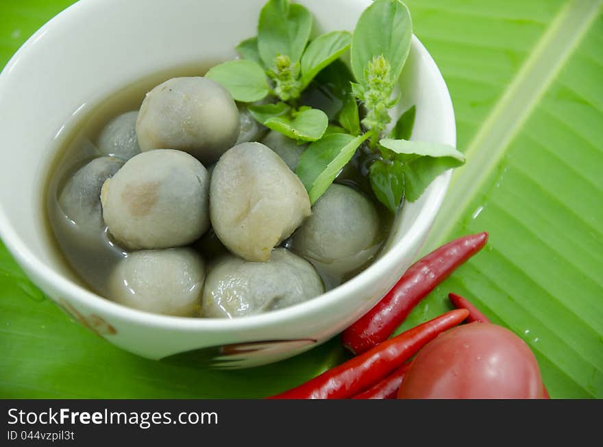 Thai traditional mushroom soup.