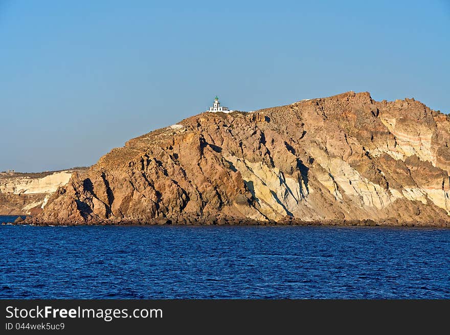 The lighthouse at the top of coastal cliffs, always on the alert. He meets and escorts passing ships yachts and boats. The lighthouse at the top of coastal cliffs, always on the alert. He meets and escorts passing ships yachts and boats.