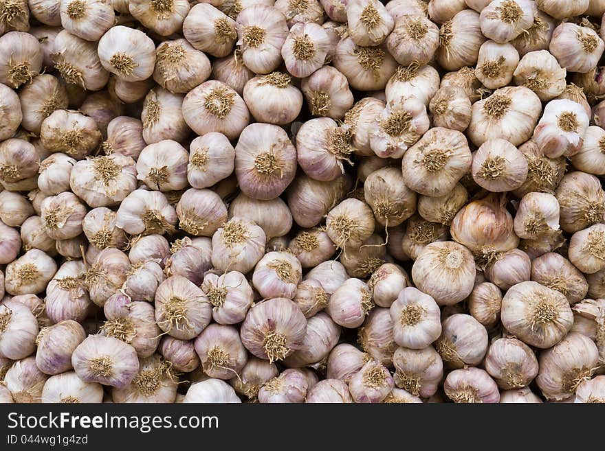 Garlic in market