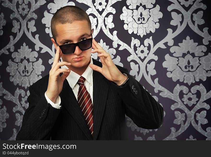 A businessman with sunglasses