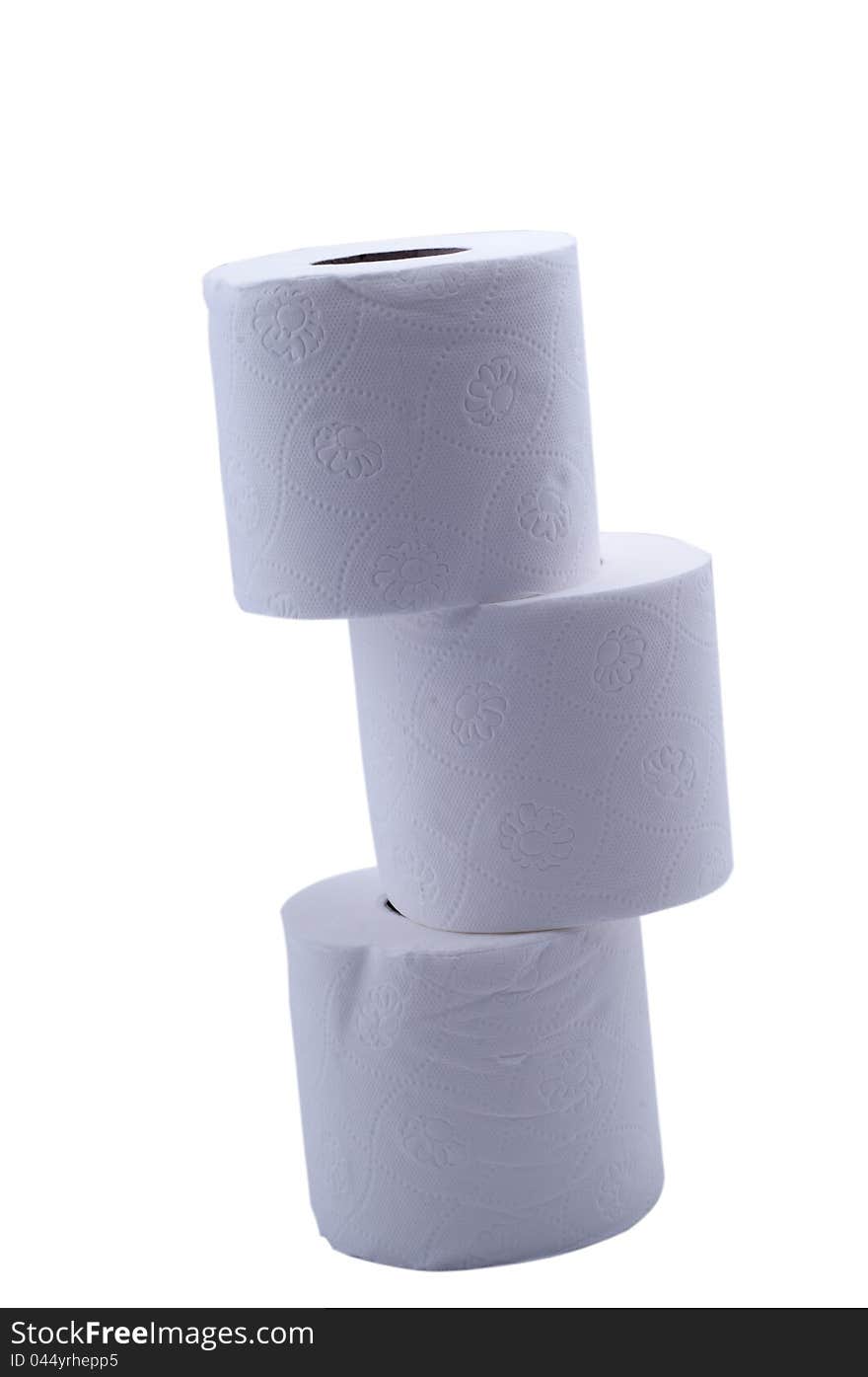 Three toilet paper