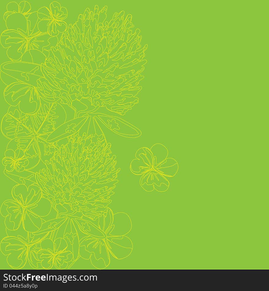 Green floral background