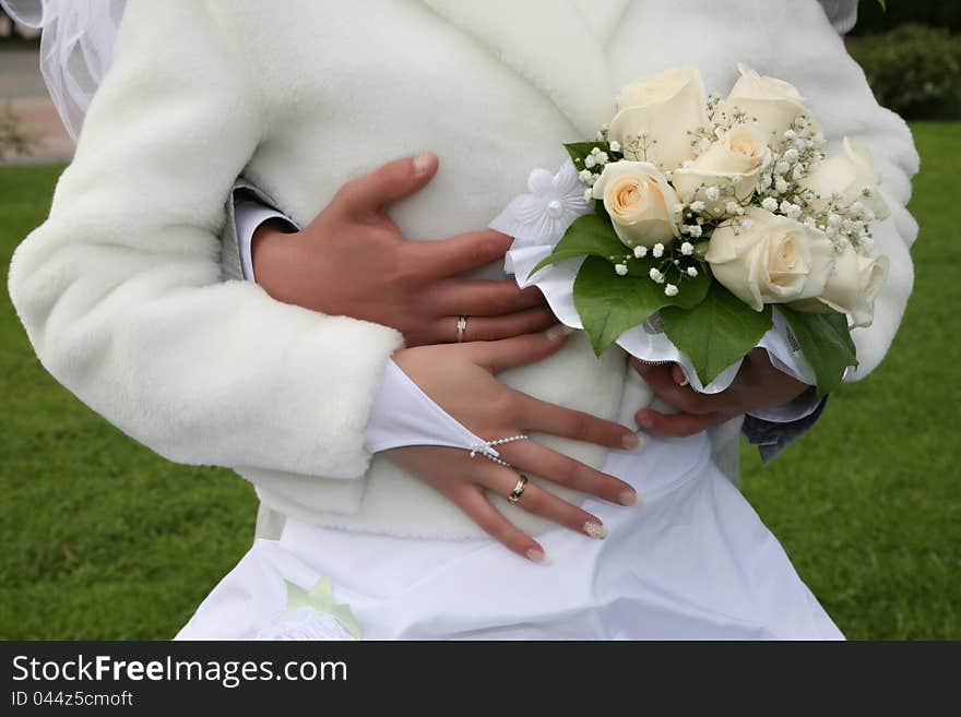 Wedding shot, natural light plus filling flash, Canon 5D