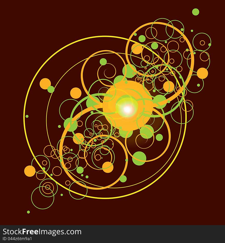 Fine background image with ornamental abstract sun. Fine background image with ornamental abstract sun