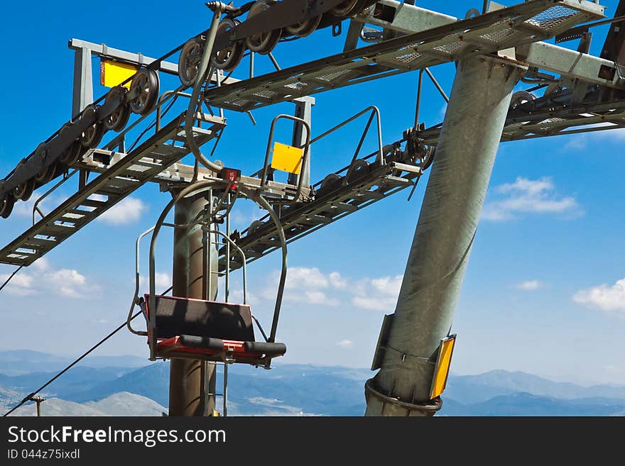 Ropeway on mount Savin Kuk. National park Durmitor