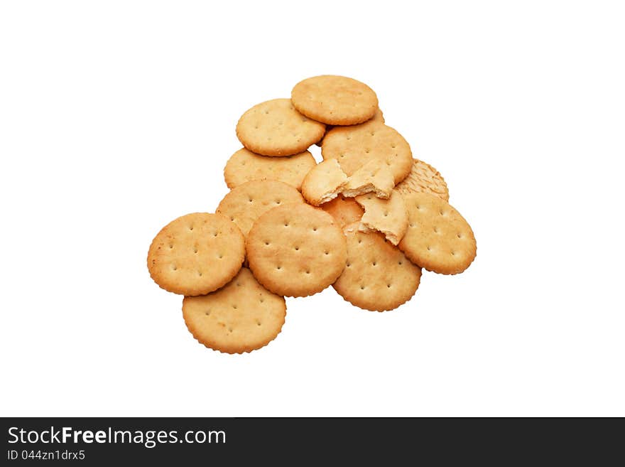 Cereal cookies - a cracker on a white background