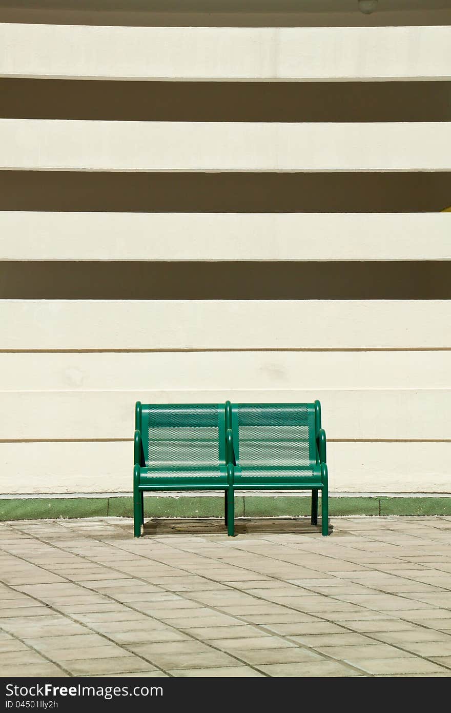 Chair in the playground in sunny day. Chair in the playground in sunny day