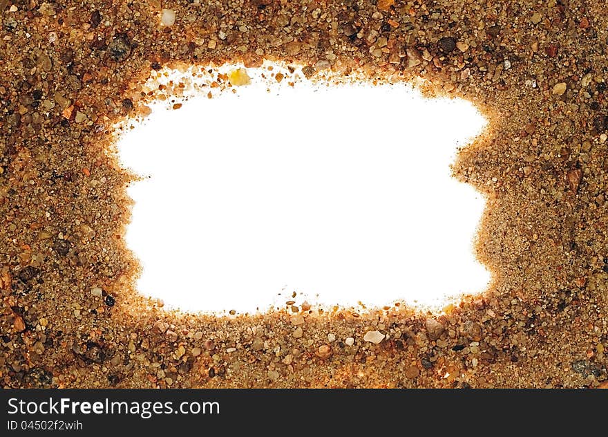 Photo frame from a sand