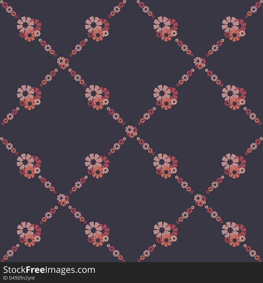 Fine retro background with pink flowers. Fine retro background with pink flowers