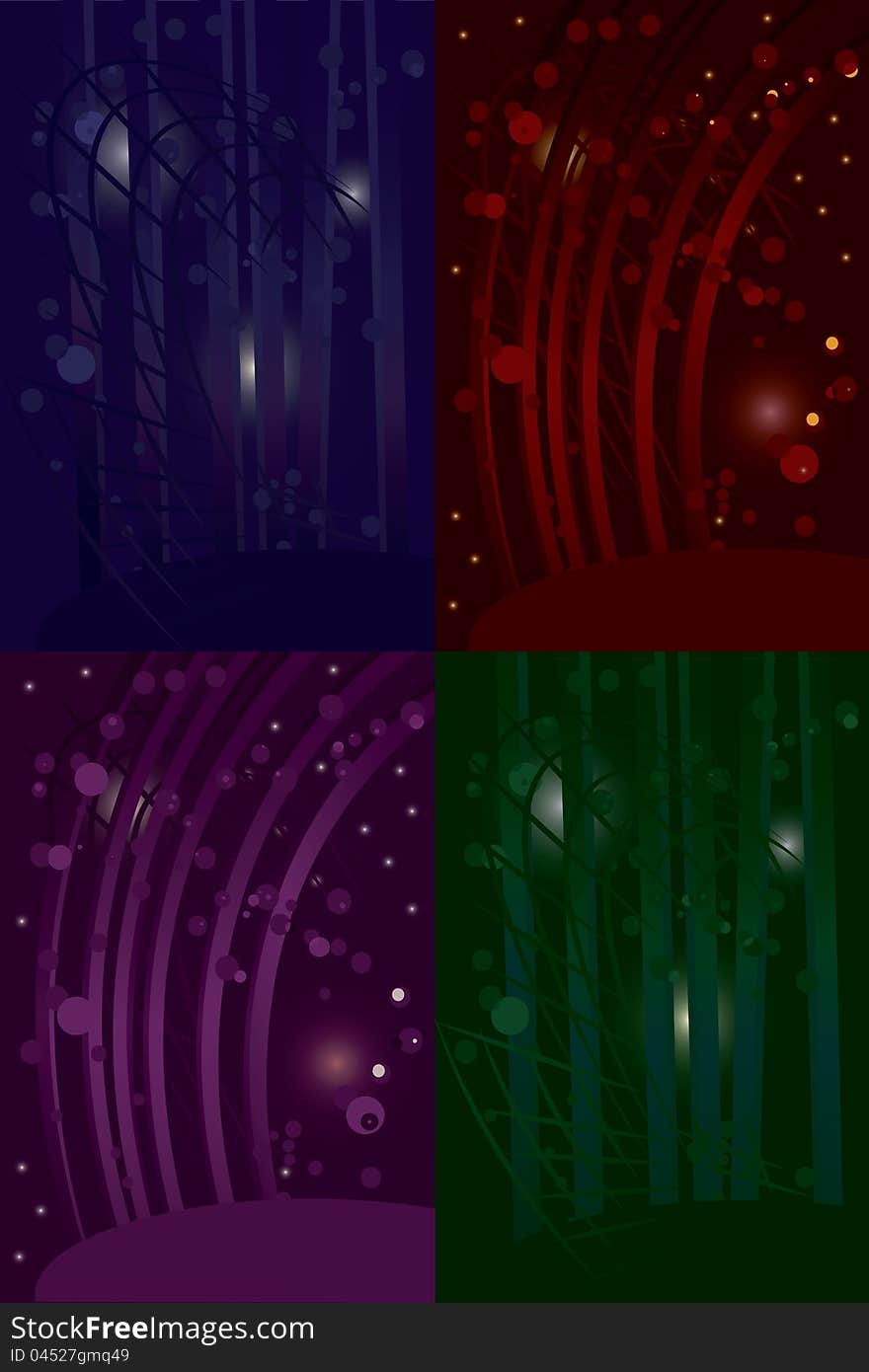 Abstract vector backgrounds set of four. Abstract vector backgrounds set of four