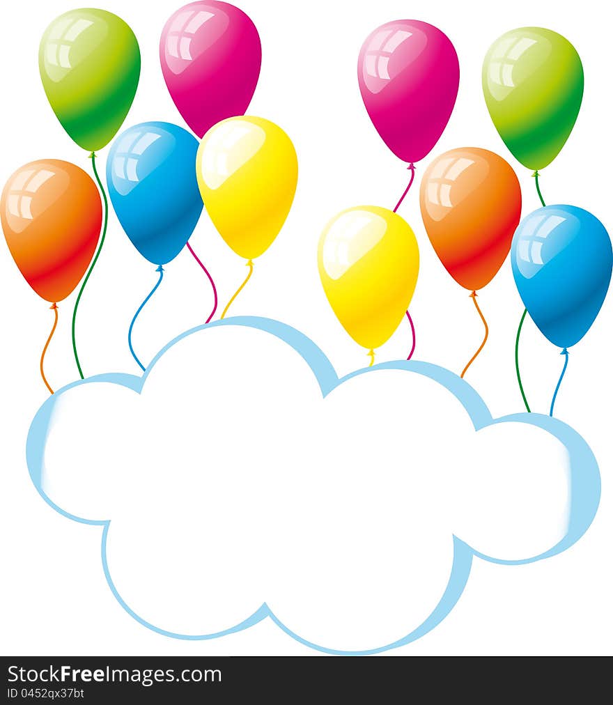 Vector Image Greeting Card with balloons. EPS-format supplied. Vector Image Greeting Card with balloons. EPS-format supplied.