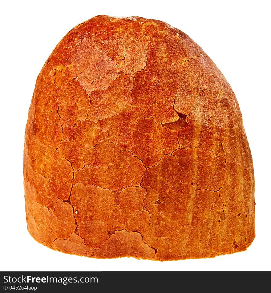 Half cut bread loaf isolated over white background. Half cut bread loaf isolated over white background.