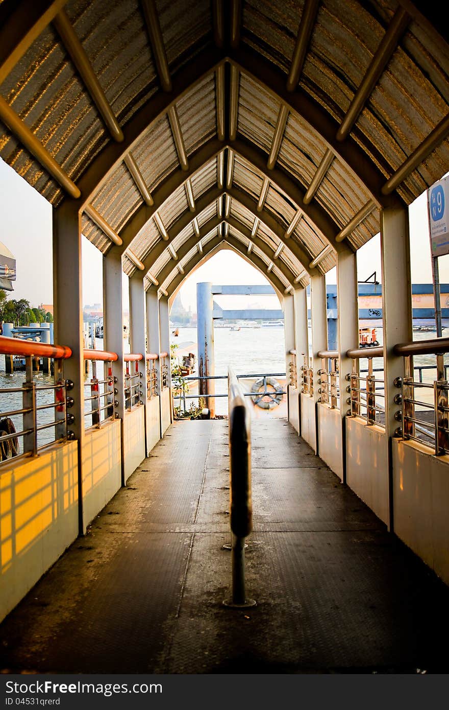 Walk way beside the river.