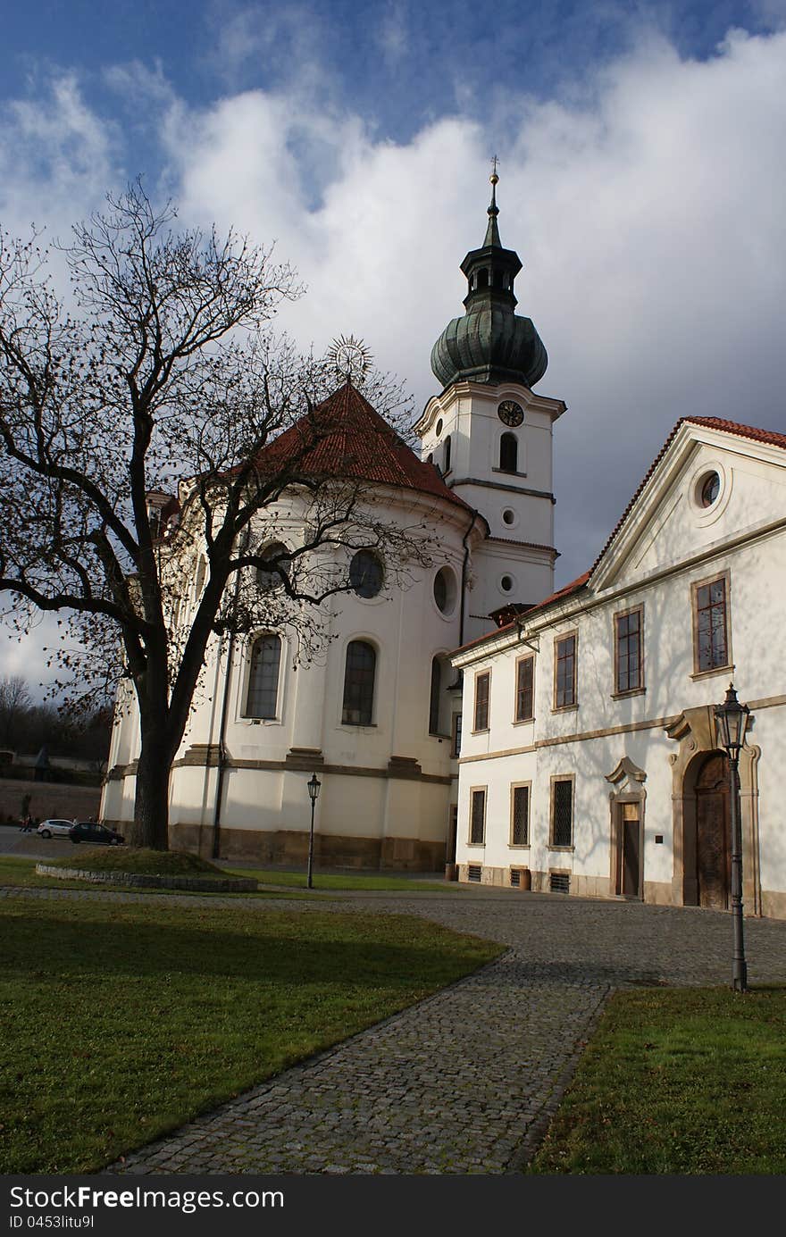 Detail of Marketa Church in Brevnov, Prague, Czech Republic. Detail of Marketa Church in Brevnov, Prague, Czech Republic