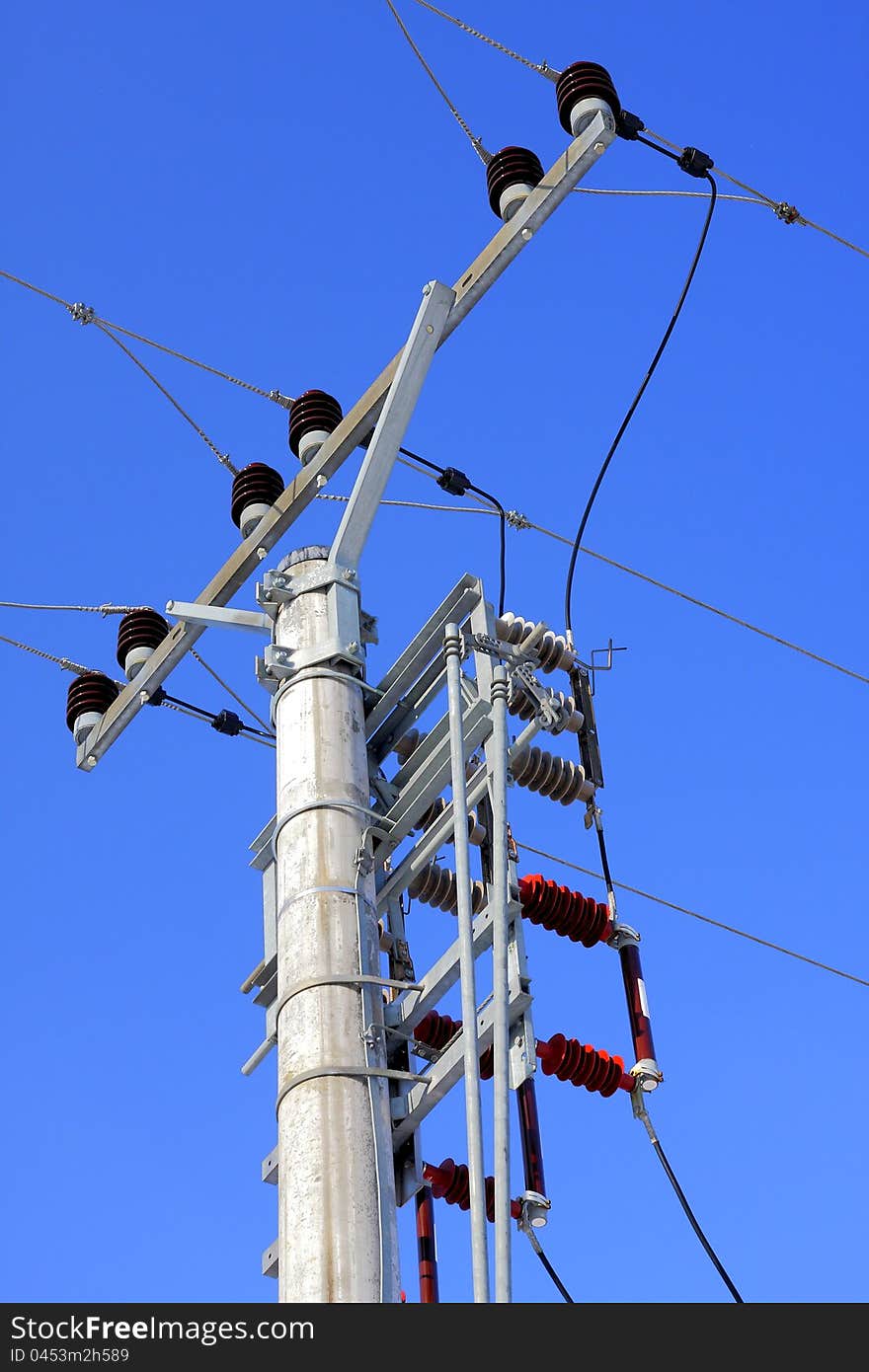 Detail Of A Electric Post