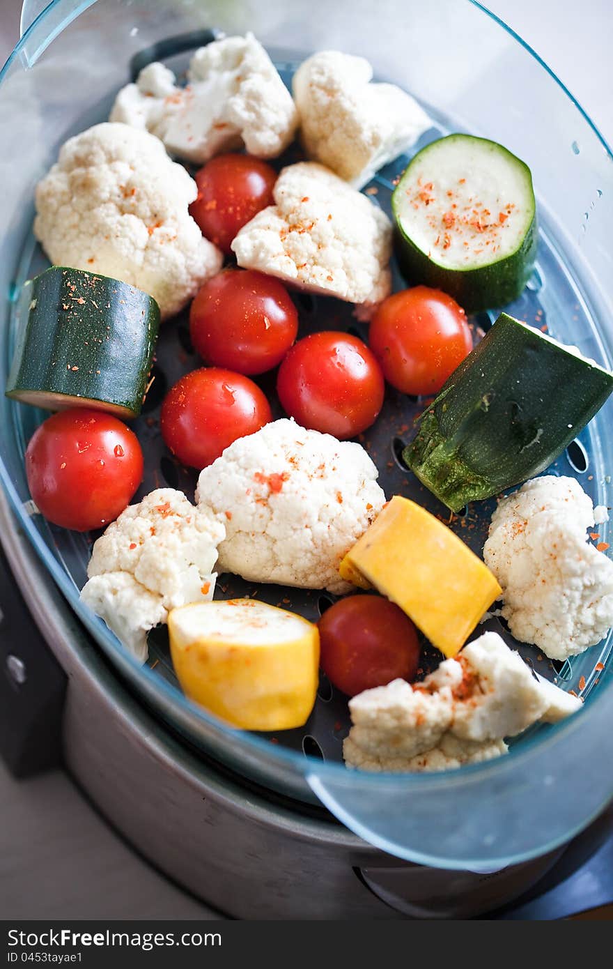 Vegetables In Steamer