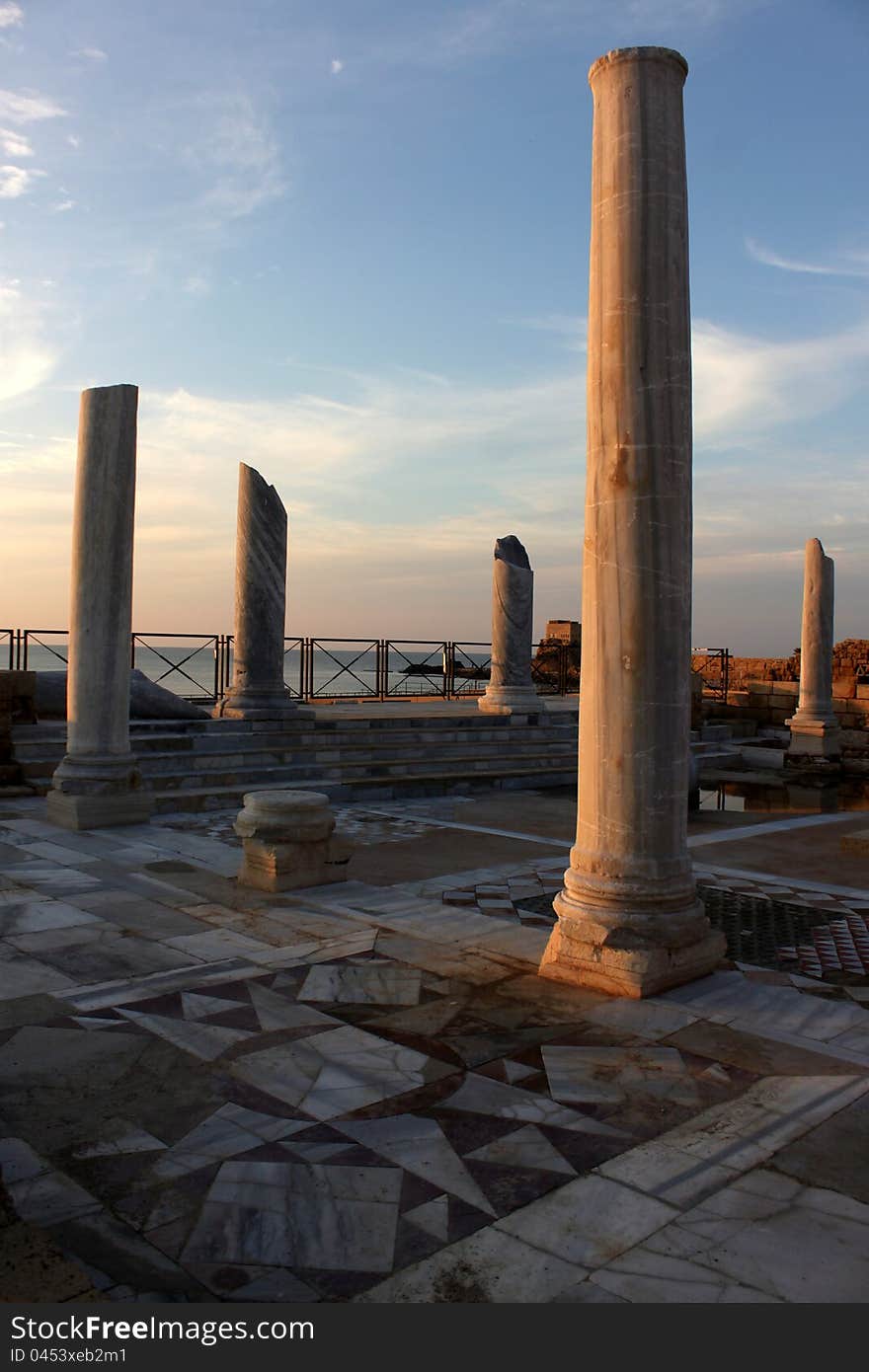 Caesarea Israel columns