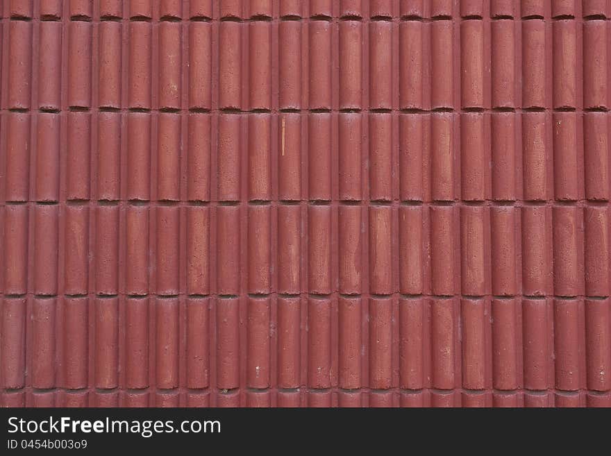 Painted brick wall red background. Painted brick wall red background.