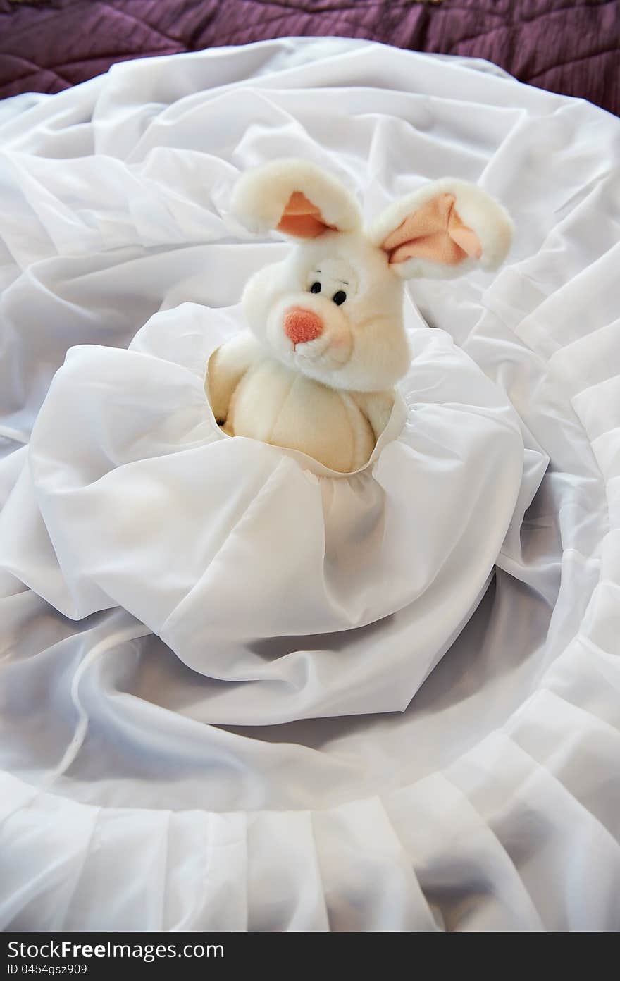 Toy Rabbit In Wedding Dress