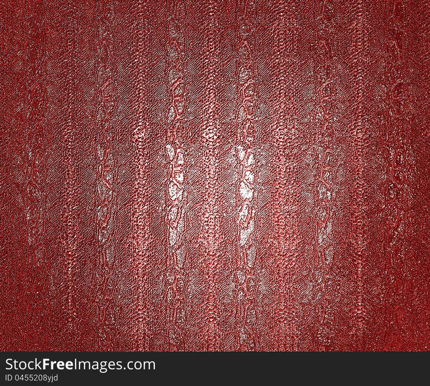 Red leather animal print texture. Red leather animal print texture