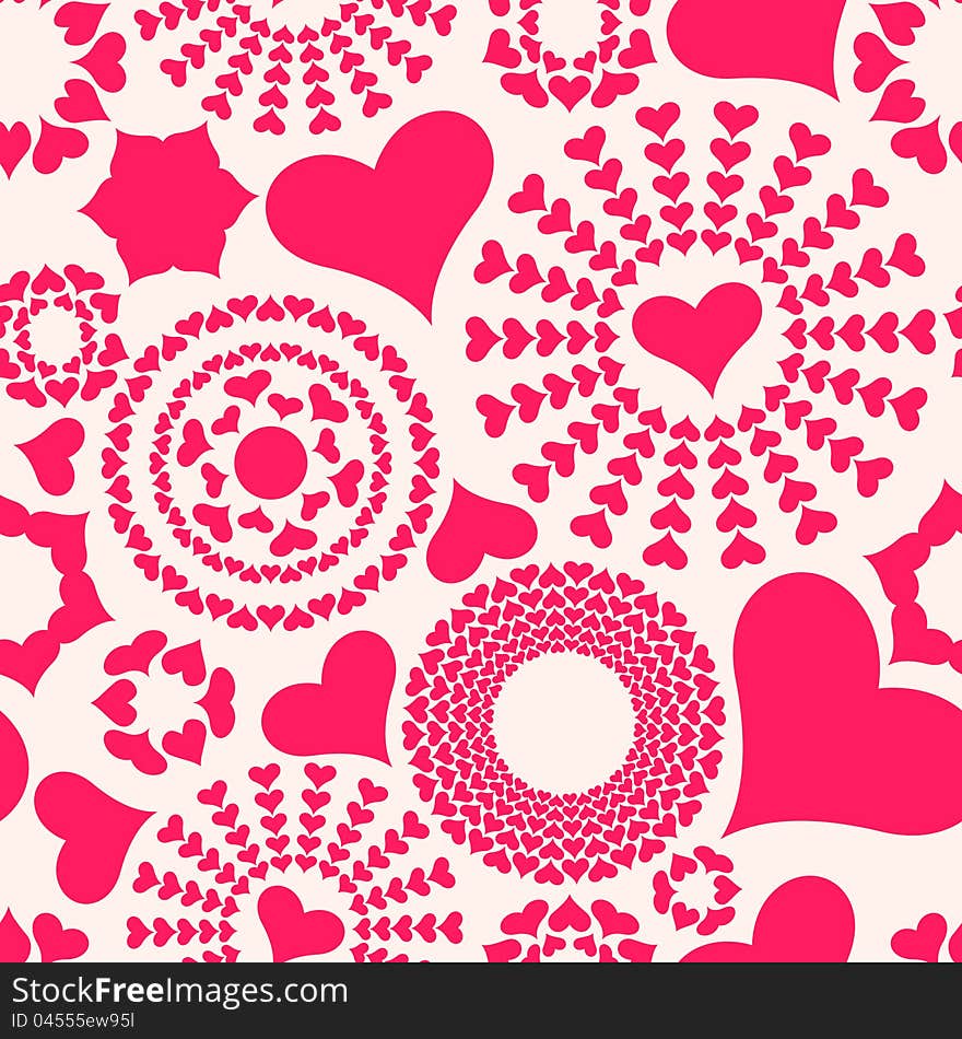 Seamless pattern. Abstract texture. Valentines Hearts. Seamless pattern. Abstract texture. Valentines Hearts