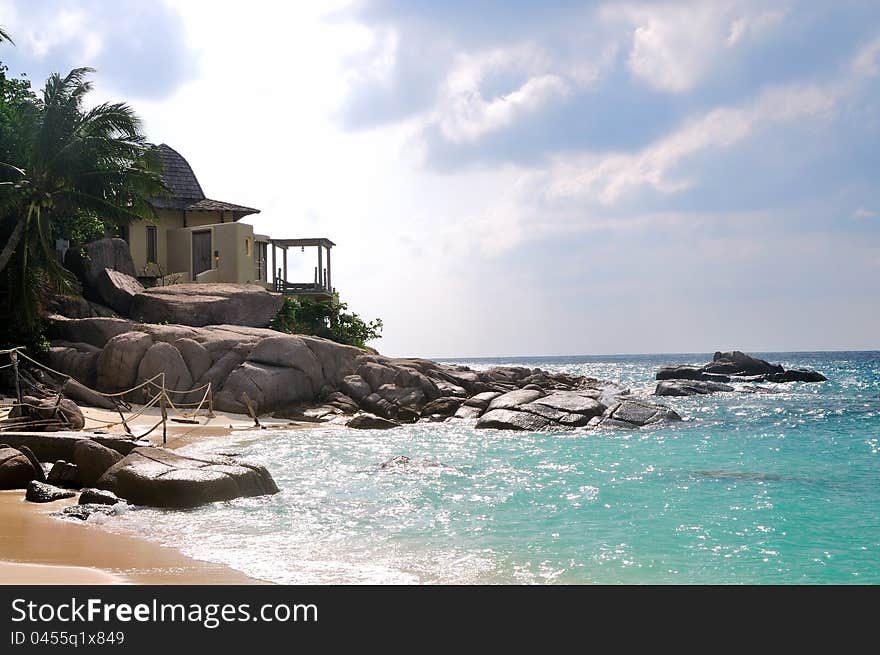 A house on the rock of Nanyuan Island,a beautiful little island in Thailand. A house on the rock of Nanyuan Island,a beautiful little island in Thailand