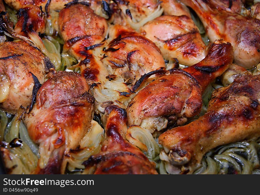 Fresh Ripe Roasted Chicken Legs