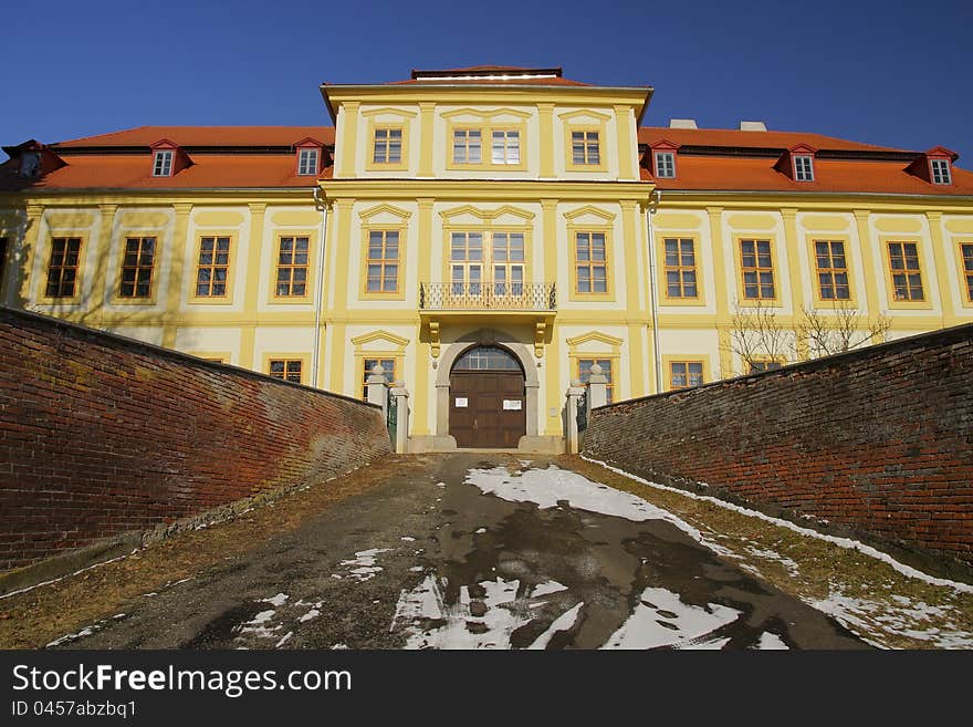 Baroque renovated castle in Svojsin, western Bohemia