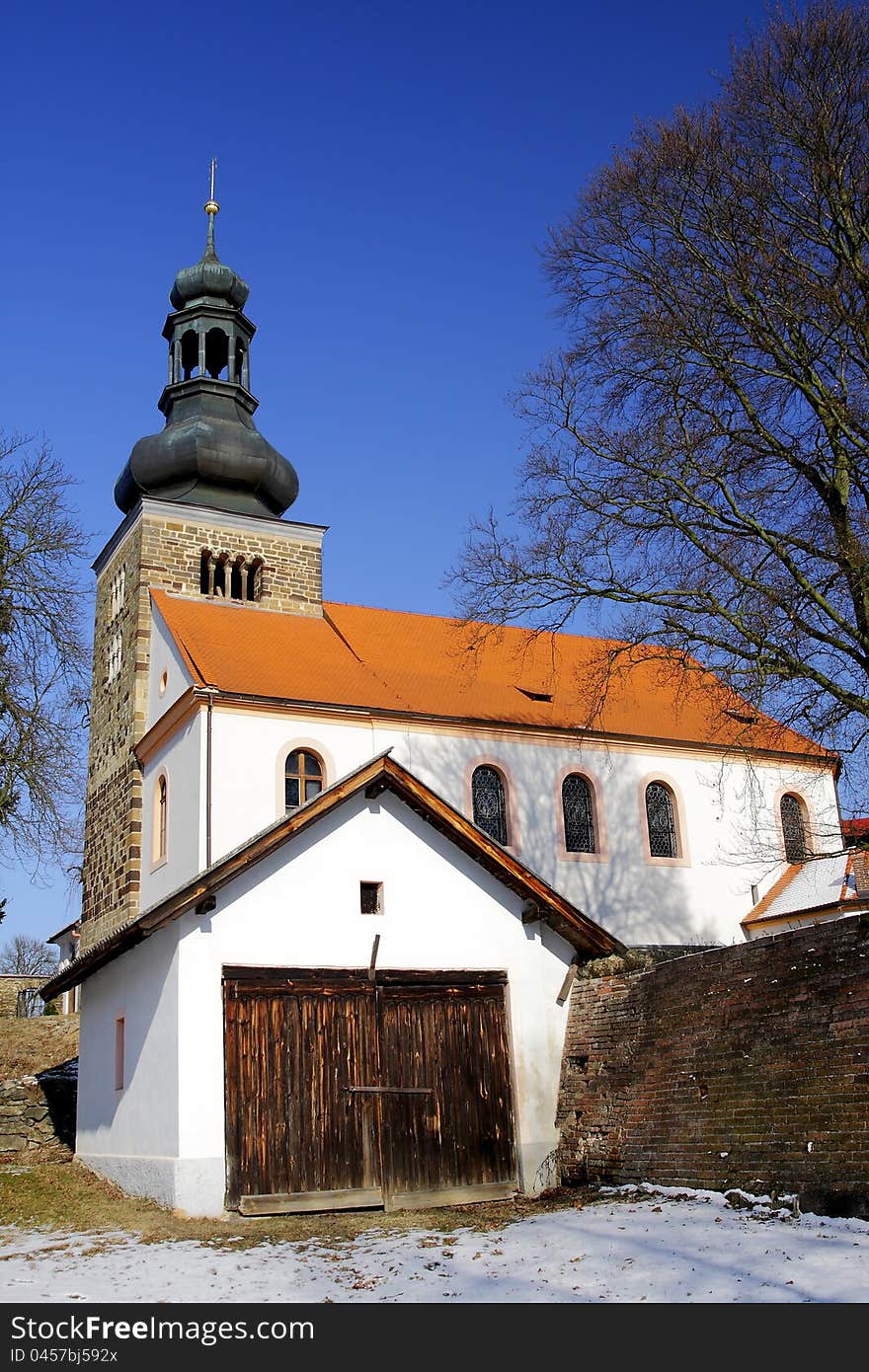 Old roman church of st. peter and paul in svojsin, czech republic. Old roman church of st. peter and paul in svojsin, czech republic