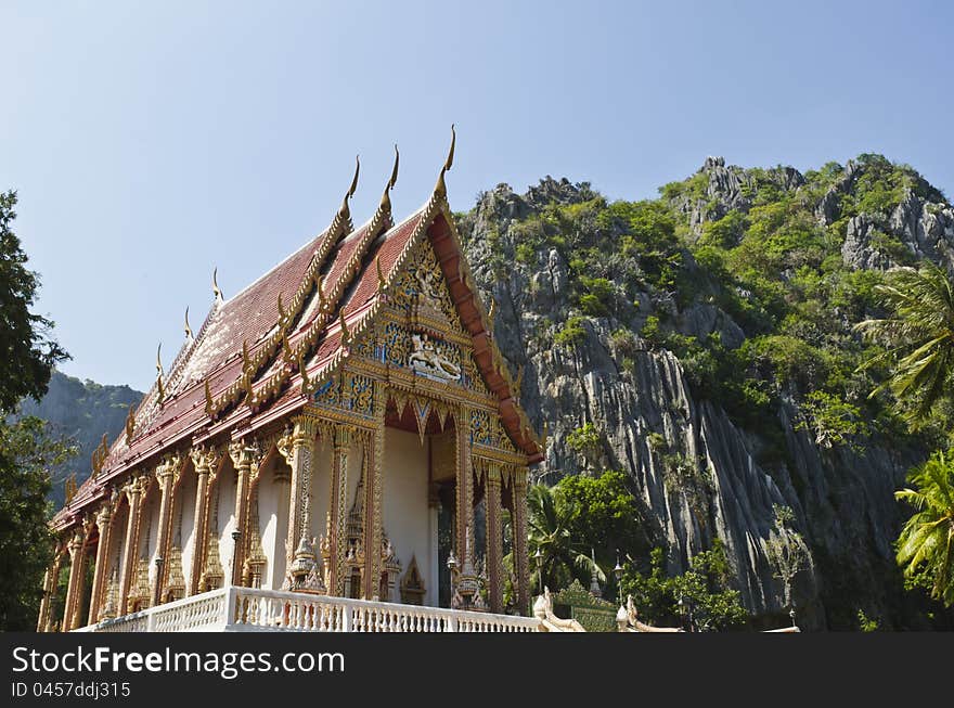 Thai temple in the valley. Thai temple in the valley.