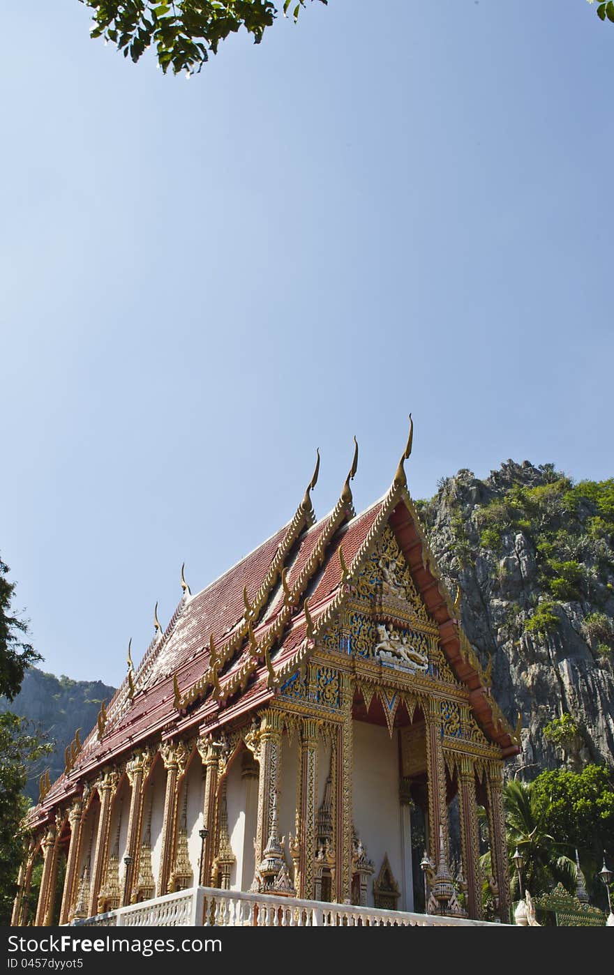 Thai temple in the valley. Thai temple in the valley.