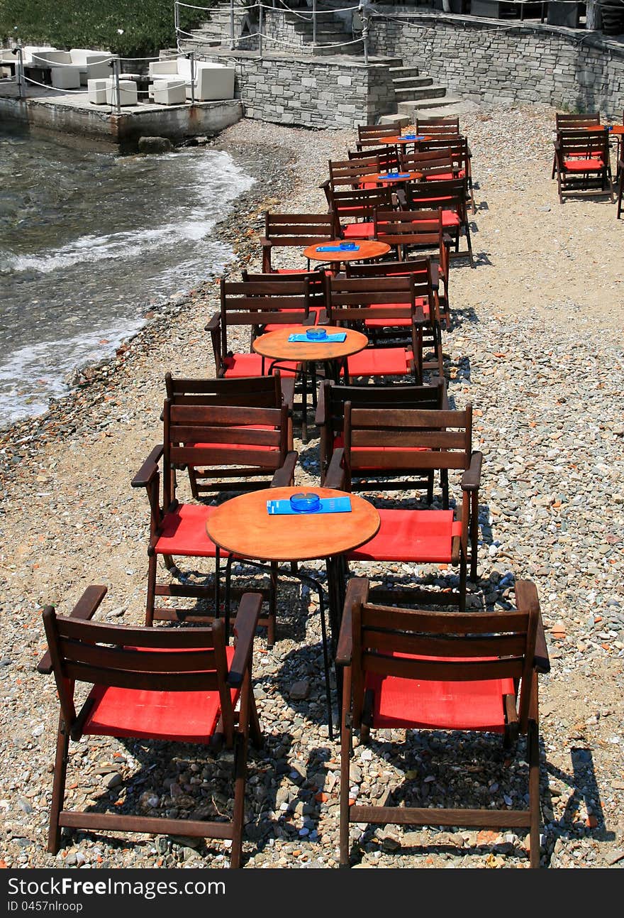 Small restaurant near the sea. Small restaurant near the sea