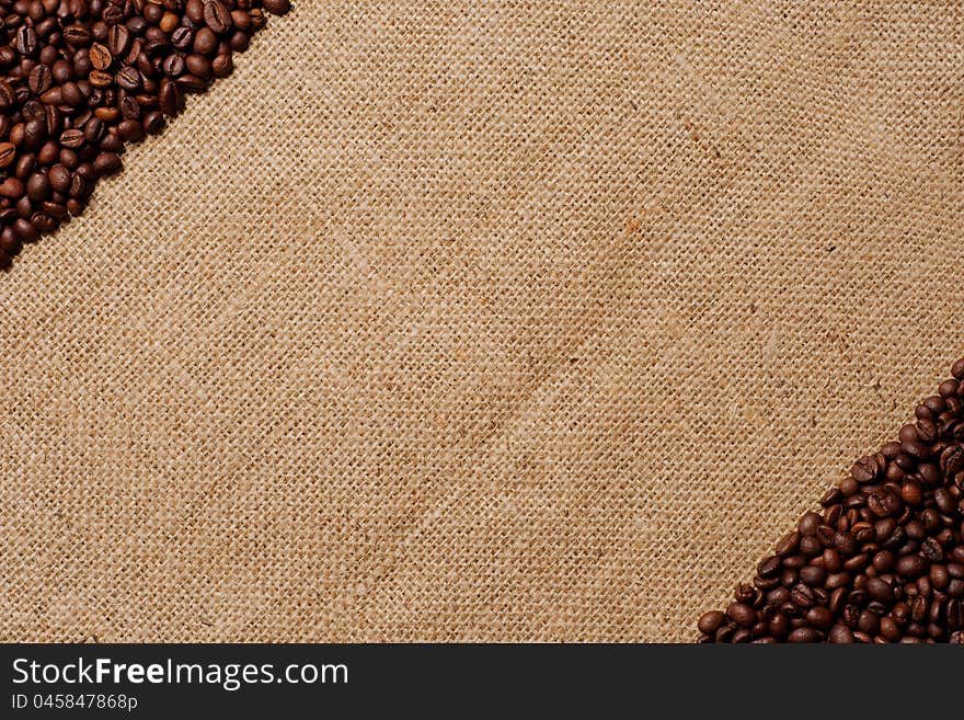 Coffee Beans On Burlap 3