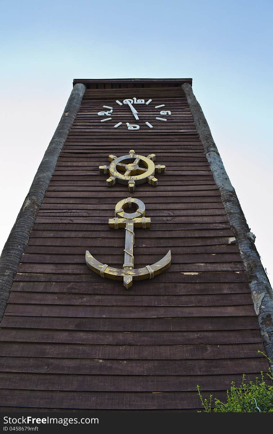 Clock Tower made of wood