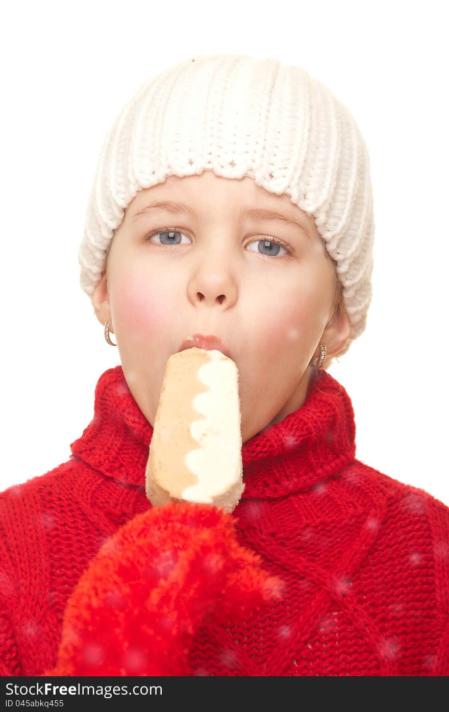 Girl eating ice cream