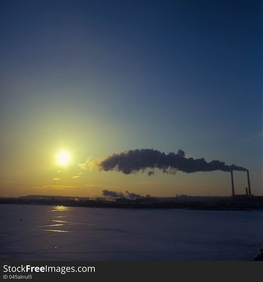 Winter landscape.