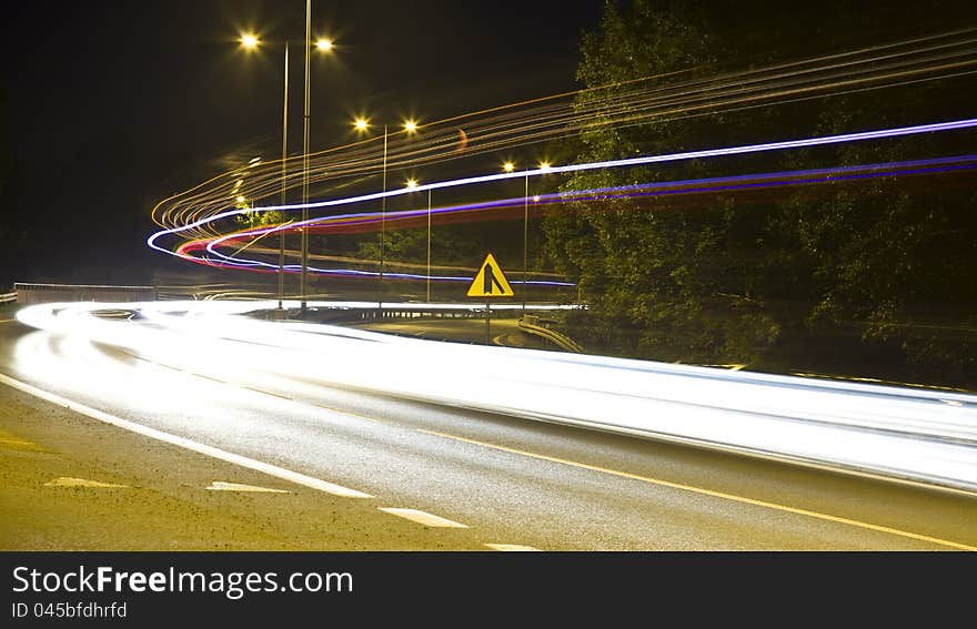 Cars at night